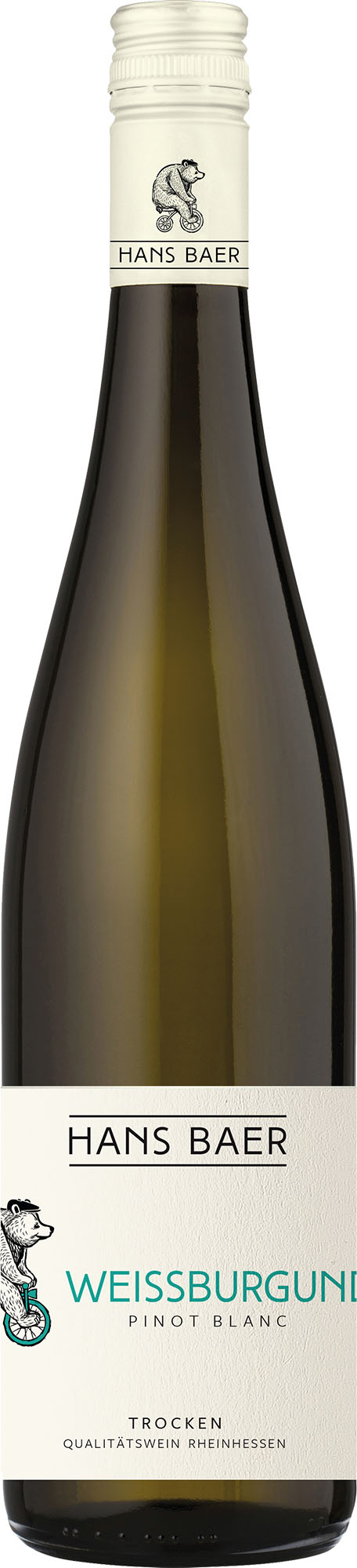 Hans Baer Rheinhessen Weiss Burgunder Trocken