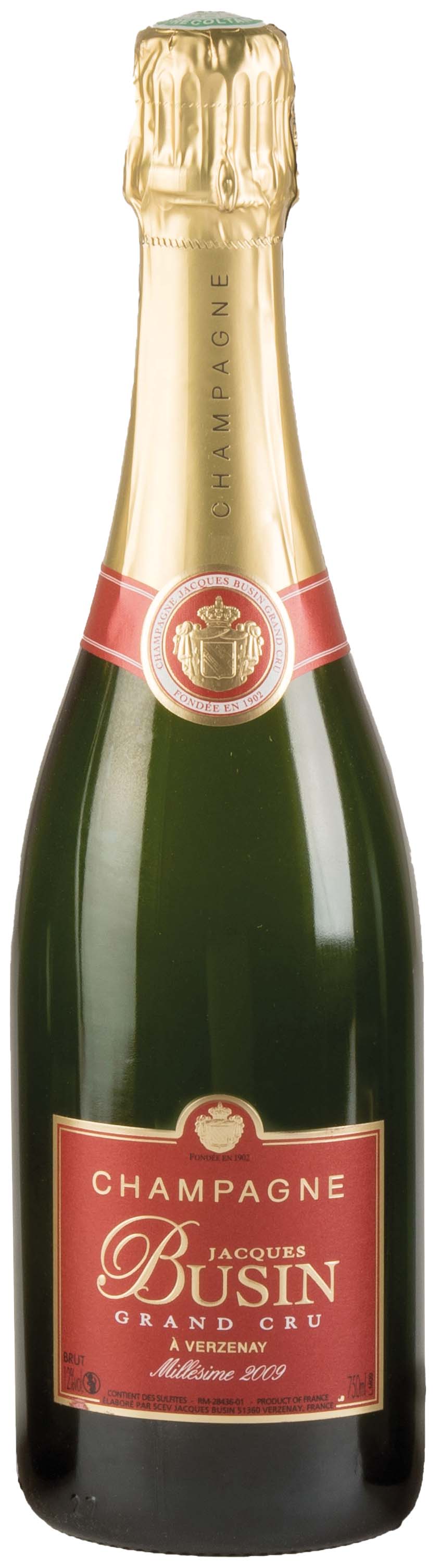 Jacques Busin Champagne AOC Verzenay Brut Grand Cru Millésimé